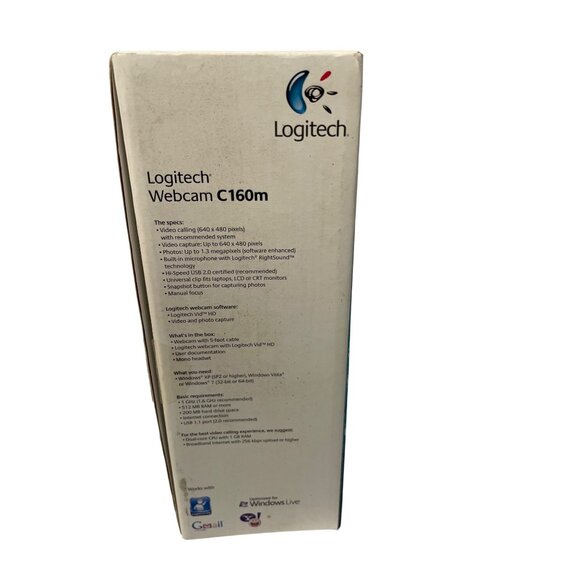 Logitech C160m Webcam VGA 1.3MP Photos Built-In Mic Manual Focus PC Video Callin - Picture 3 of 9